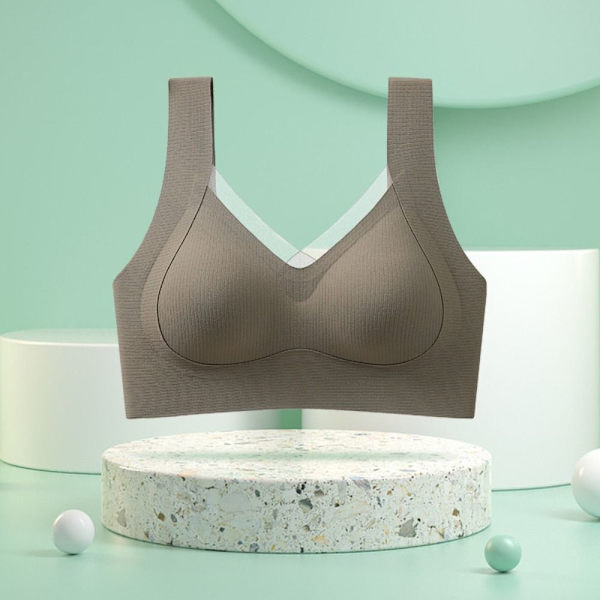 Dam Is Silk BH Seamless Underkläder GRÅ XL XL grey XL-XL