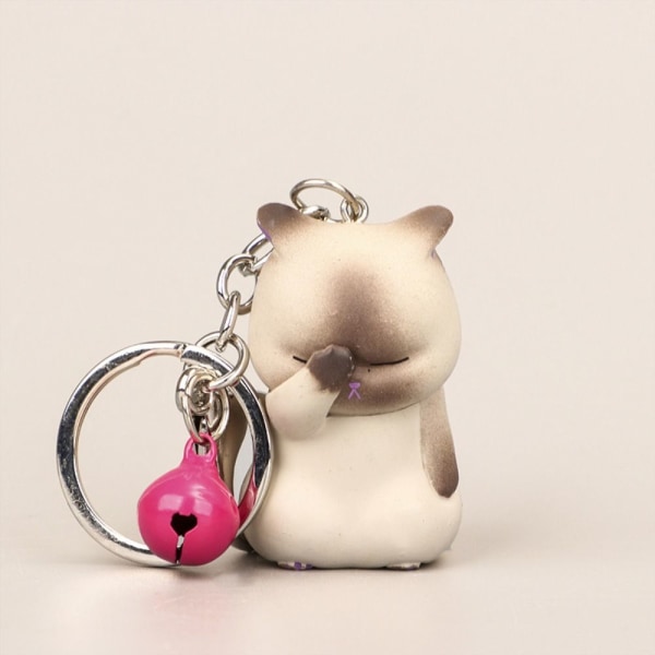 Shy Cat nøkkelring Chubby kattunge nøkkelring 1 1 1