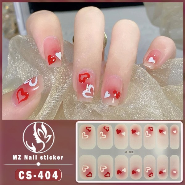 Franske negleklistremerker Nail Art Sticker 3 3 3