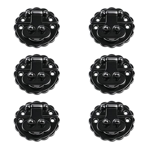 Zinklegering Rund Spärr Svart Formgjuten Spärr 6 STK 6 STK 6PCS