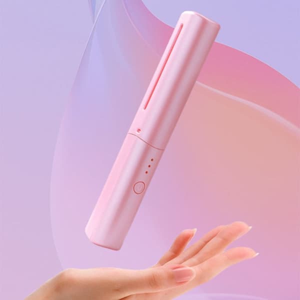 Plattång Lockborste Hår Varm Kam ROSA Pink