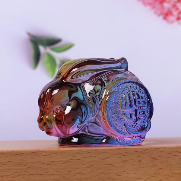 Kristall Kanin Ornament Heminredning och Tillbehör E E E