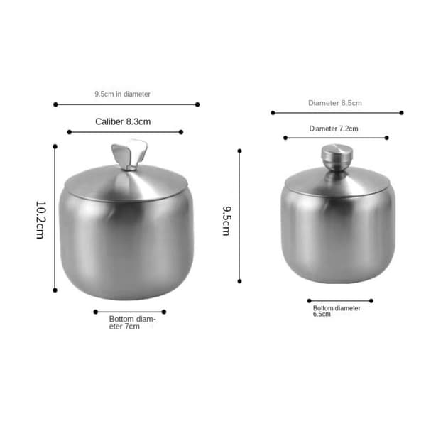 Kryddburk Förvaringslåda SILVER RUND 8,5 CM RUND Silver Round 8.5cm-Round 8.5cm