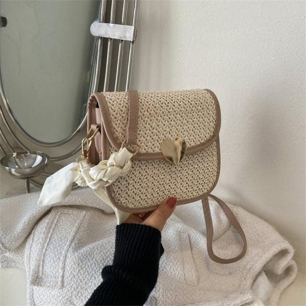 Vävd mångsidig väska Damväska KHAKI khaki