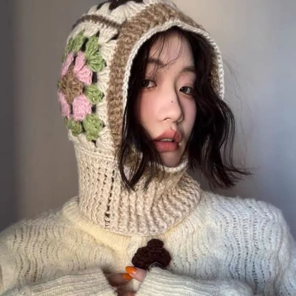 Håndlavede hæklede huer strikket pullover hue KAFFE Coffee