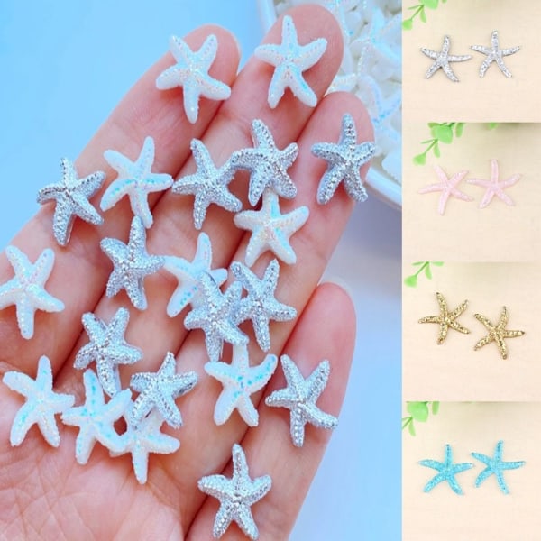 10 stk Starfish Figurine Crafts Flatback Cabochon Ornament 1 1 1