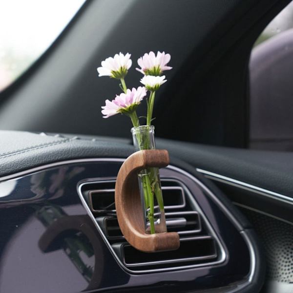 Reagensglas Vase i massivt træ Mini Bonsai Vase 2 2 2