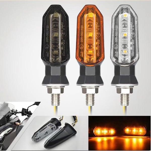 1 par motorcykel blinklys Motorcykel blinklys Transparent Shell