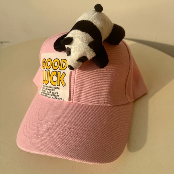 Panda Hat Baseball Hat PINK VOKSEN VOKSEN Pink Adult-Adult