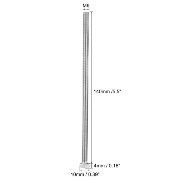 4 kpl kuusiopultit kuusikulmainen ruuvipultti M6X140MM4PCS 4 kpl M6x140mm4PCS