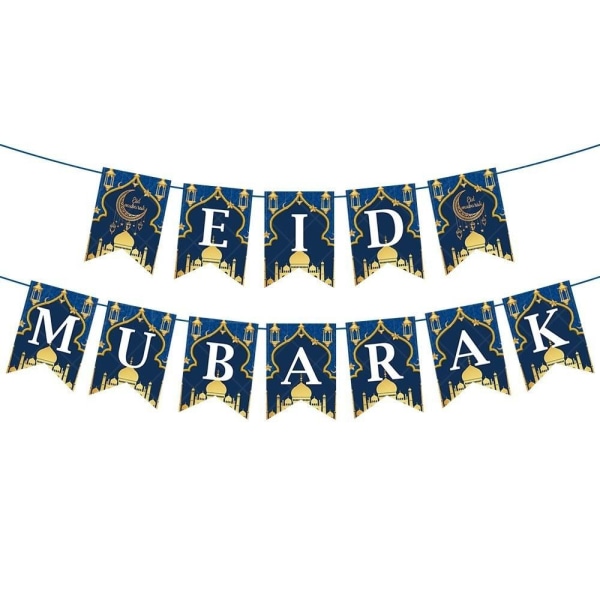 Hengende flagg Bunting Banner EID MUBARAK RAMADAN