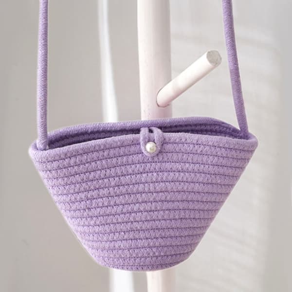 Bomullsvävd väska Handväska LJUSROSA Light Pink