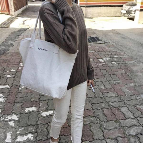 Simpel skuldertaske Messenger taske HVID white