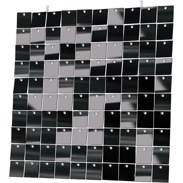 Paillet Baggrund Paillet Panel Vægdekor SORT SORT black