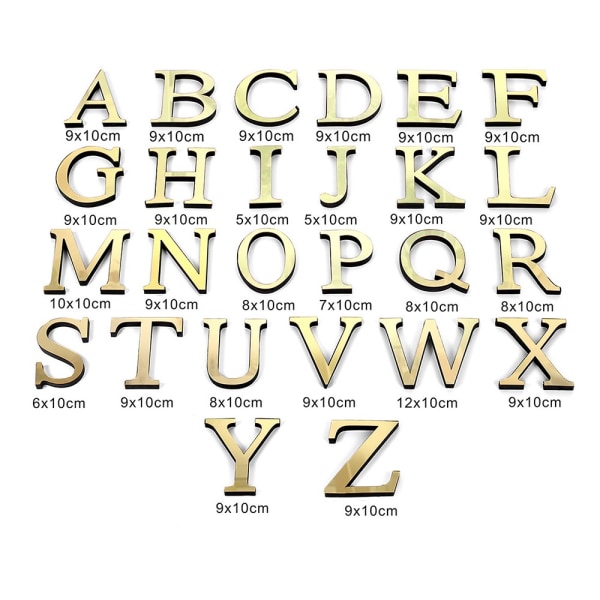 26 bogstaver vægklistermærke Alfabetdekoration U U U
