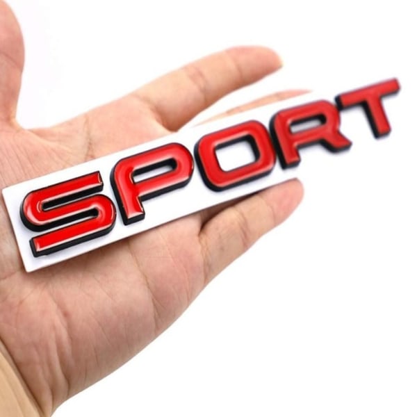 Sport Brev emblem Bil Sideskærm Bag Trunk Car Sticker SORT Black