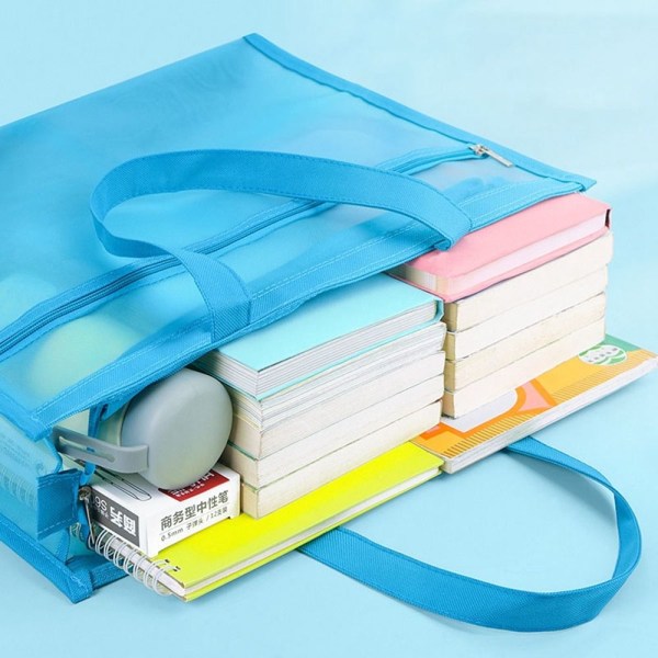 Mesh blixtlåspåse påse Transparent filpåse FÄRG 3 FÄRG 3 Color 3