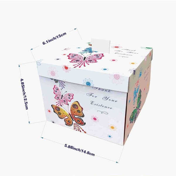 Överraskande flygande fjärilslåda Kreativ studsbox E E E