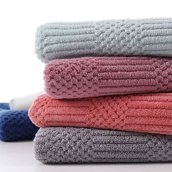 Hårhandduk i korallfleece, badhandduk BLÅ blue