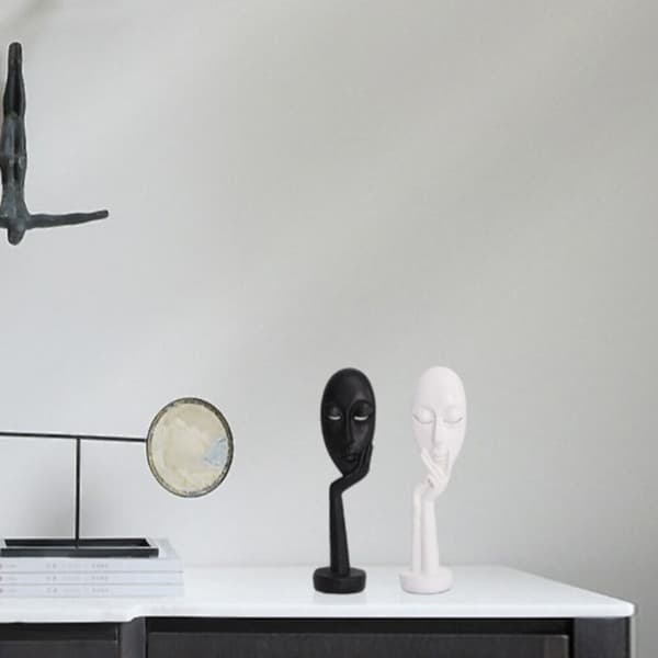 Abstrakt Statuett Figur Skulptur HVIT white