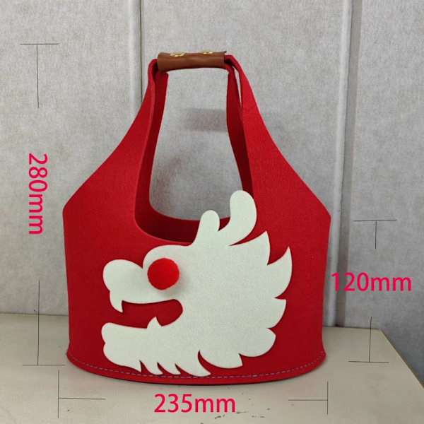 Dragon Felt Tote Håndtaske Indkøbstaske L L