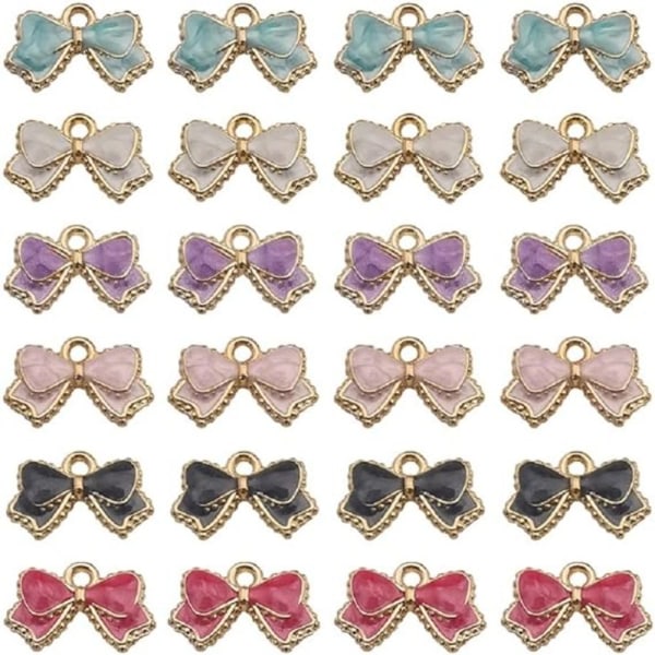 Bowknot Charms Emalje Søde Bowtie vedhæng Bowtie Ribbon