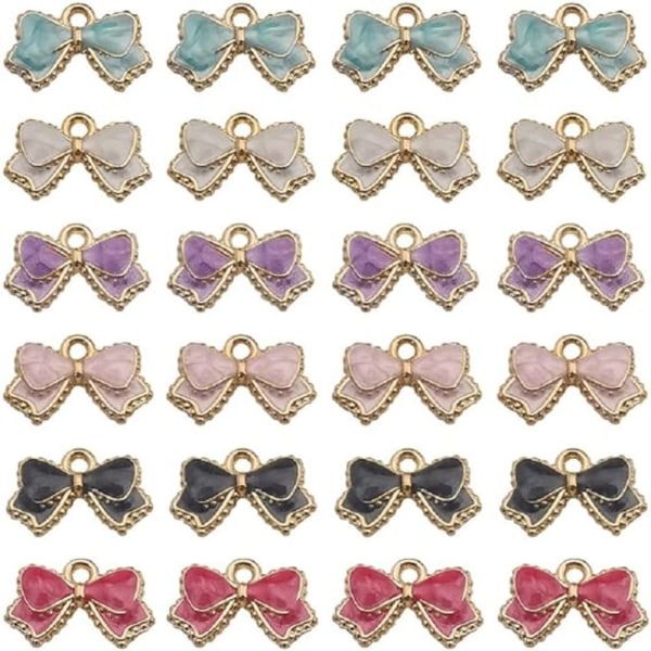 Bowknot Charms Emalje Søde Bowtie vedhæng Bowtie Ribbon