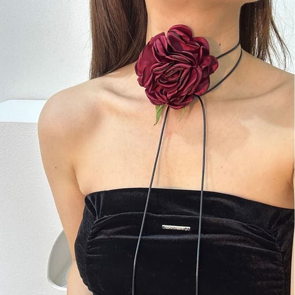 Blomsterchoker Chokerhalsband 3 3 3