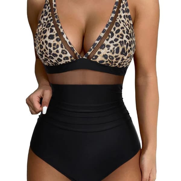 Dame Badedragt Badetøj LEOPARD XL Leopard XL