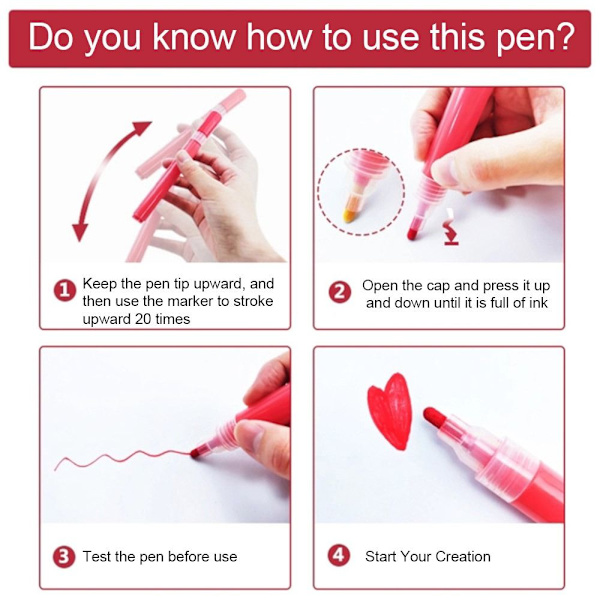 10 stk Hvide Akryl Penne Markeringspenne Graffiti Pen