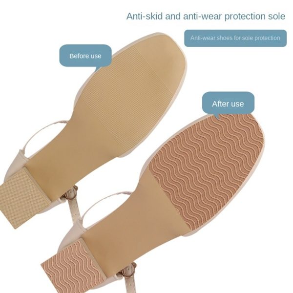 1 par Sko Mat Stickers Sålbeskytter KHAKI khaki