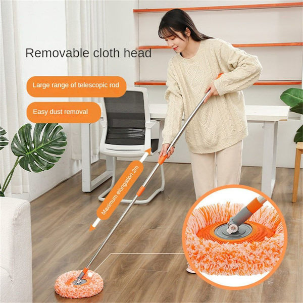 1kpl Set Puhdistusmoppi ORANSSI MOPPUPUKU ORANSSI MOPPUPUKU Orange Mop Suit