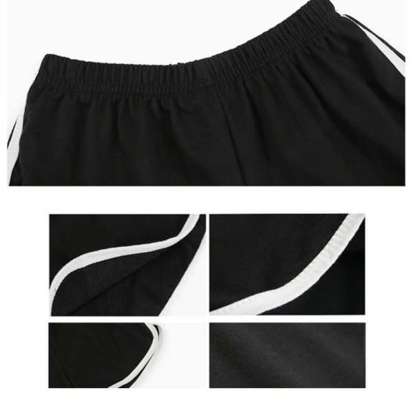 Summer Simple Shorts Yoga Beach Pants SVART XL black XL