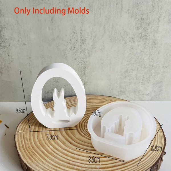 Hule kaninlys dekorasjon 3D hjerte kaninform 3 3 3