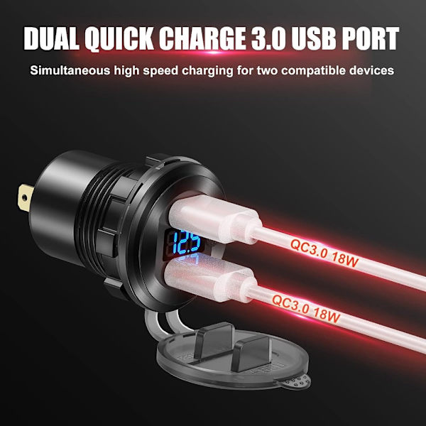 1Sett Billaderuttak USB-uttak