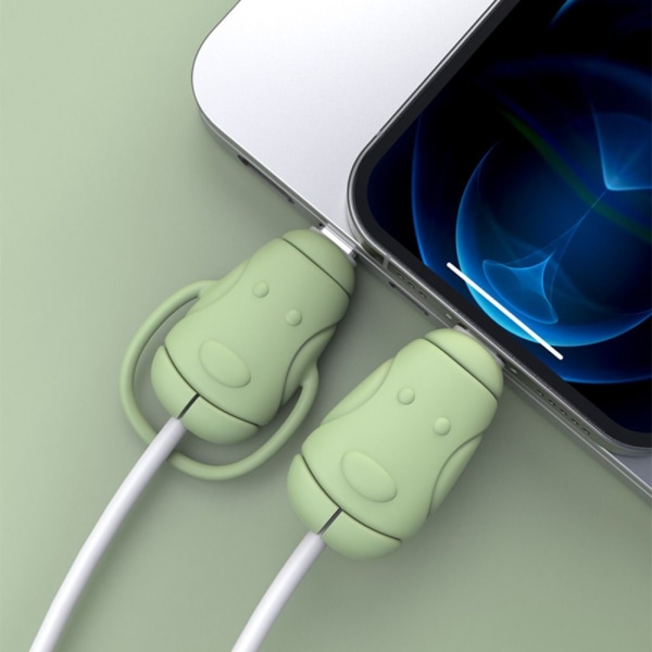 Kabelbeskytter Oplader Kabelbeskyttelsesdæksel GRØN TYPE TIL Green TypeC to iOS-TypeC to iOS