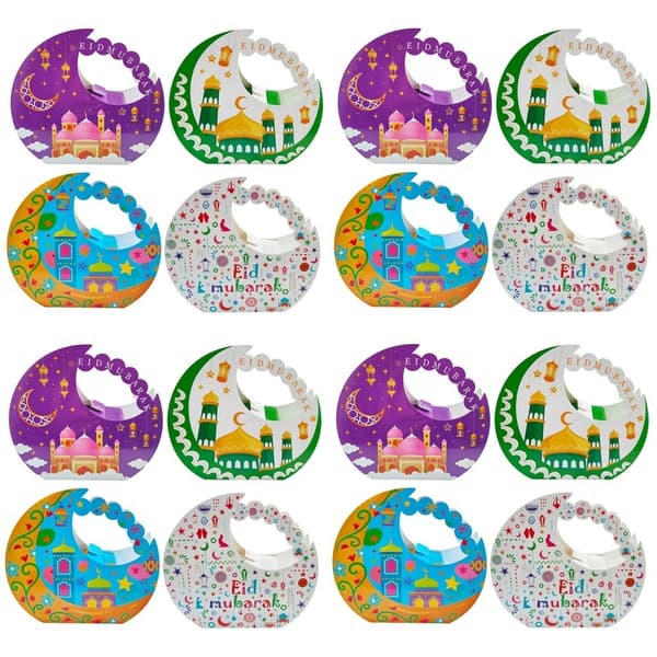 4/8 kpl EID Mubarak lahjapakkauksia makeispusseja 8PCSSTYLE 9 STYLE 9