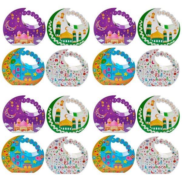 4/8 st EID Mubarak Presentask med Godispåsar 4PCSSTYLE 1 STYLE 1