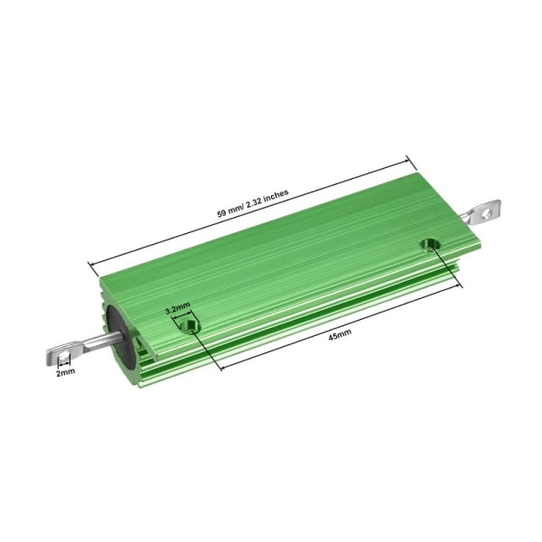 Aluminium Modstand 100W 0,33 Ohm 2 stk 2 stk 2pcs