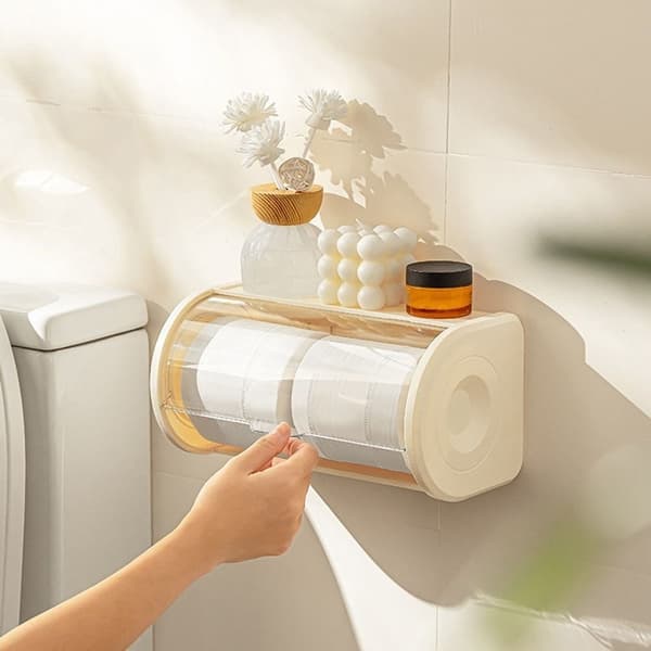 Opbevaringsboks til servietter Toiletpapirboks HVID White