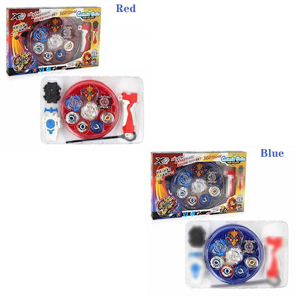 4 stk Beyblade Kamp Gyro BLÅ i eske blue