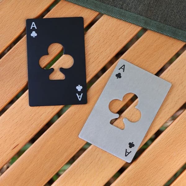 Kreativ Pokerformad Flasköppnare SILVER Silver
