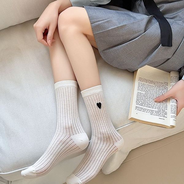 Love Broderi Lolita Strømper Tynde Dame Sokker SORT SORT Black