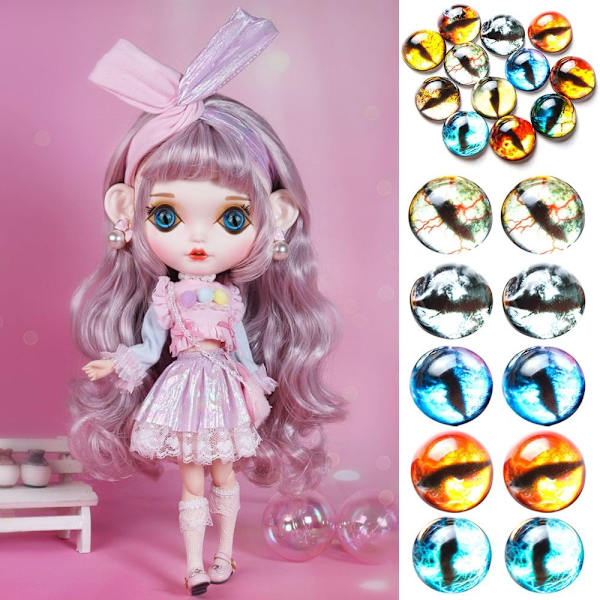 20 stk/10 par Eyes Crafts Eyes Puppet Crystal Eyes 16MMCOLOR 16mmcolor random