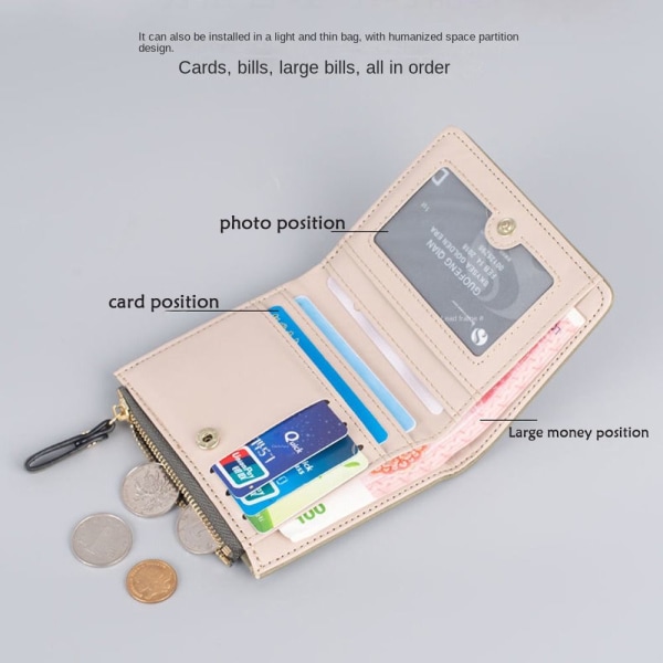 Naisten taitettavat lompakkokorttikotelot PINK pink