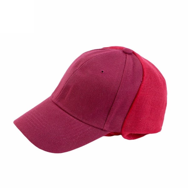 Base Ball Cap med Hijab Musilm Base Ball Hat VINRØD Wine Red