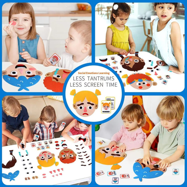 Montessori Ansiktsuttryck Spel Emotional Change Toys 1 1 1