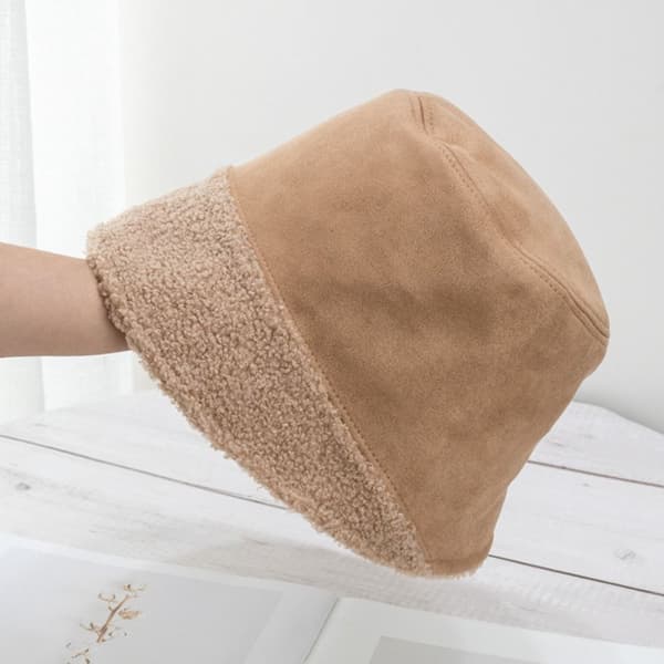 Patchwork Hatt Plyschkant Hatt GRÅ Grey