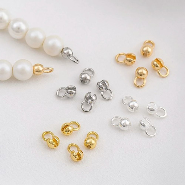 1/5 st Cord Crimp Beads Clam Shell Bead 5 STK GULD 5 STK GULD 5Pcs Gold