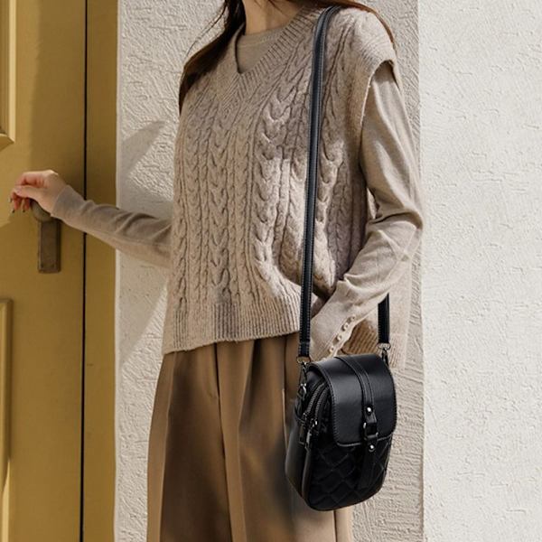 Lærhåndvesker Kvinneveske Crossbody-vesker